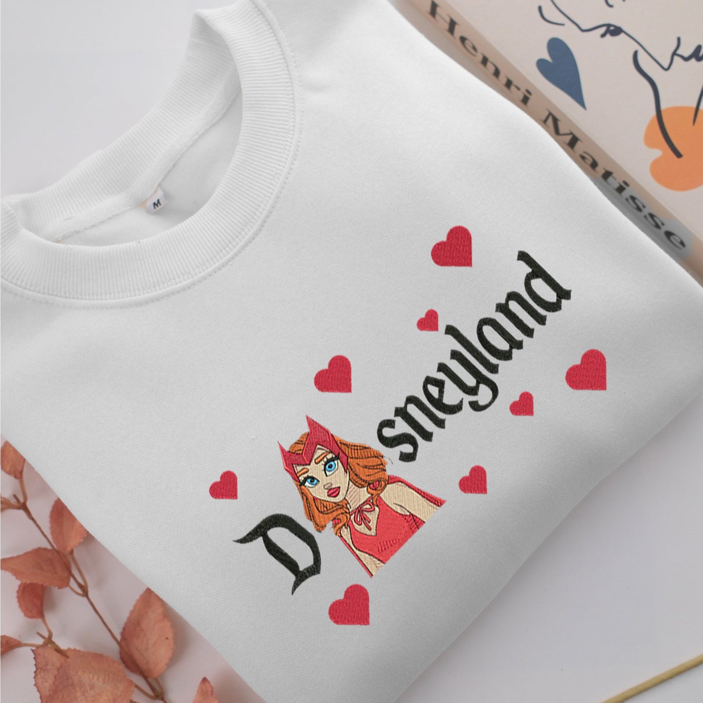Wanda Disneyland Embroidery, Disneyland Embroidered Sweatshirt, Movie Disney Inspired, Valentine's Day Gifts Idea For Him Her