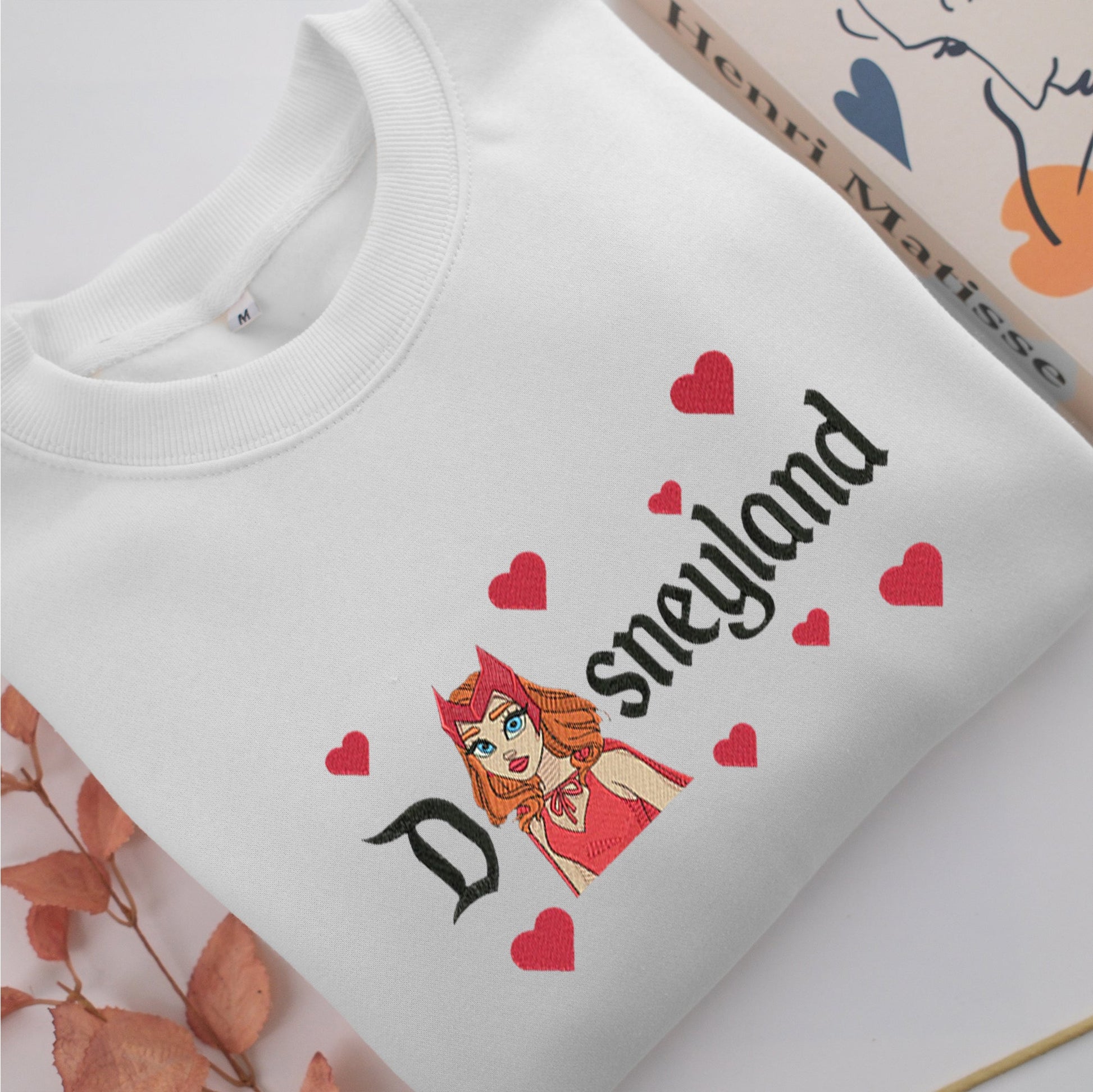 Wanda Disneyland Embroidery, Disneyland Embroidered Sweatshirt, Movie Disney Inspired, Valentine's Day Gifts Idea For Him Her