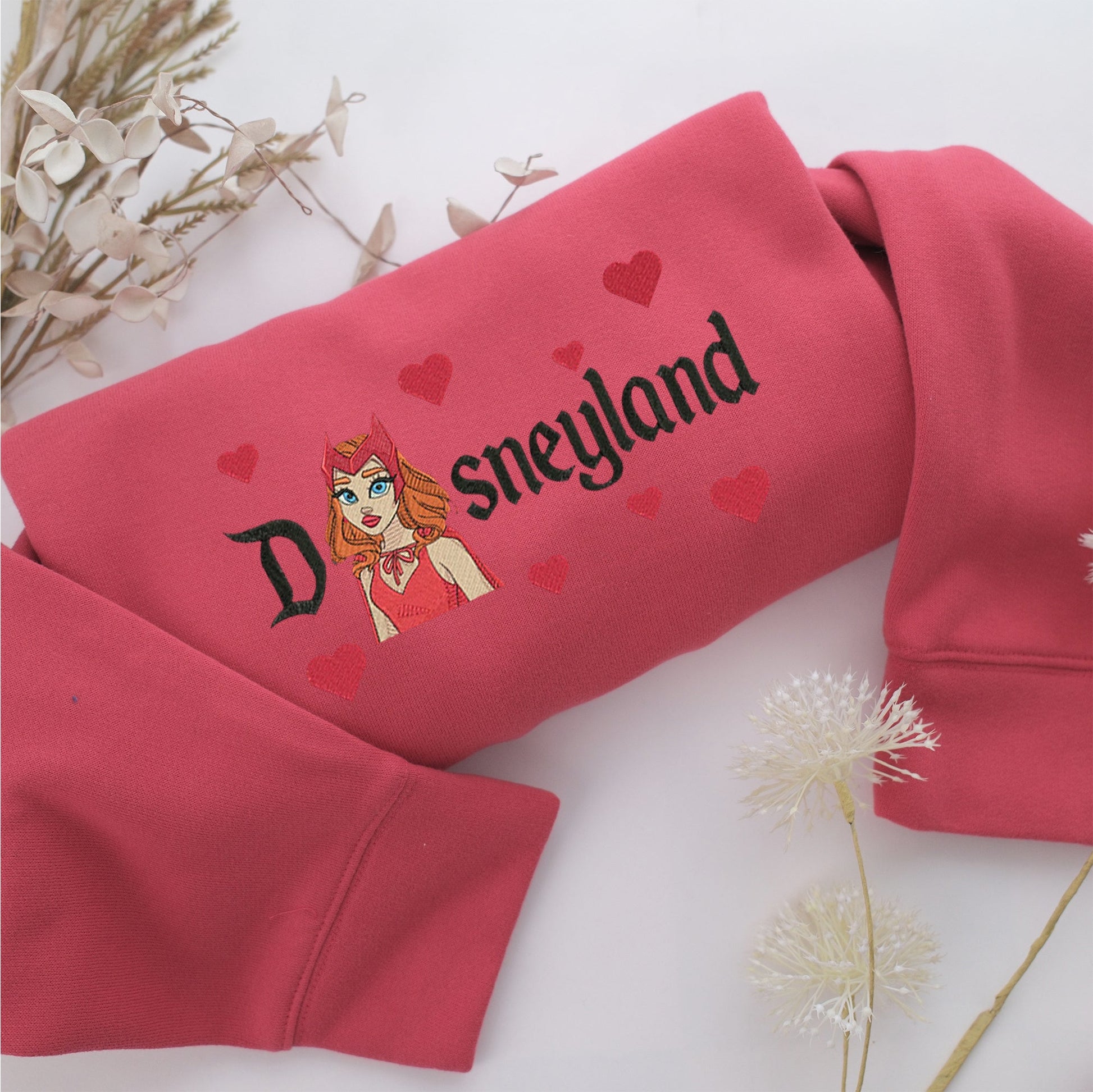 Wanda Disneyland Embroidery, Disneyland Embroidered Sweatshirt, Movie Disney Inspired, Valentine's Day Gifts Idea For Him Her
