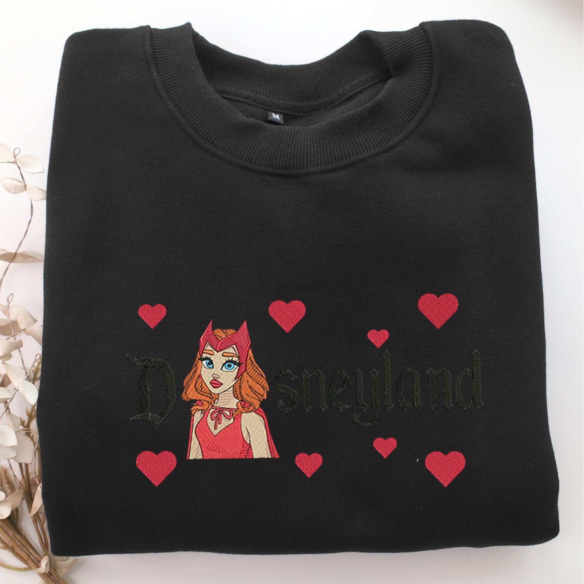 Wanda Disneyland Embroidery, Disneyland Embroidered Sweatshirt, Movie Disney Inspired, Valentine's Day Gifts Idea For Him Her