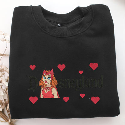 Wanda Disneyland Embroidery, Disneyland Embroidered Sweatshirt, Movie Disney Inspired, Valentine's Day Gifts Idea For Him Her