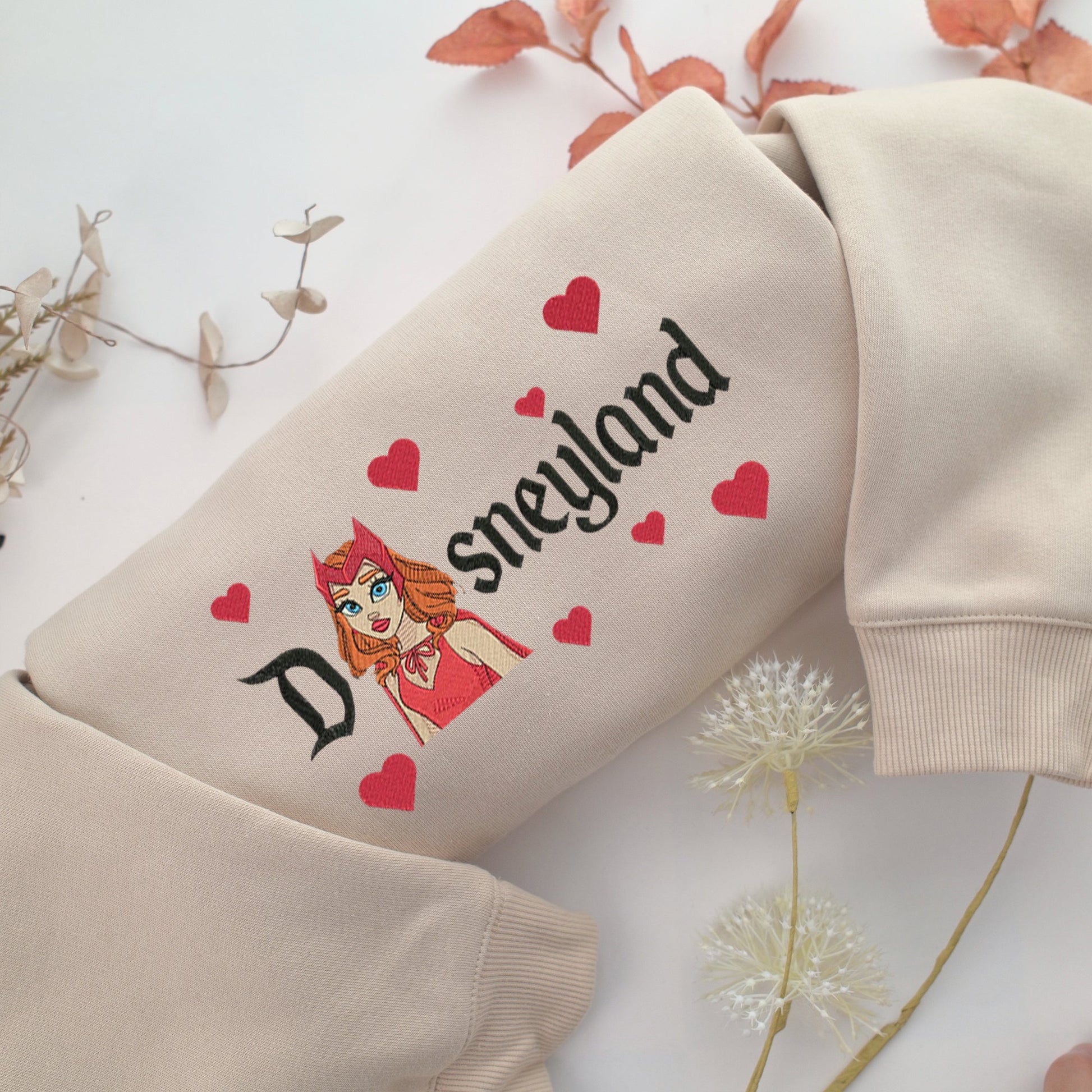 Wanda Disneyland Embroidery, Disneyland Embroidered Sweatshirt, Movie Disney Inspired, Valentine's Day Gifts Idea For Him Her