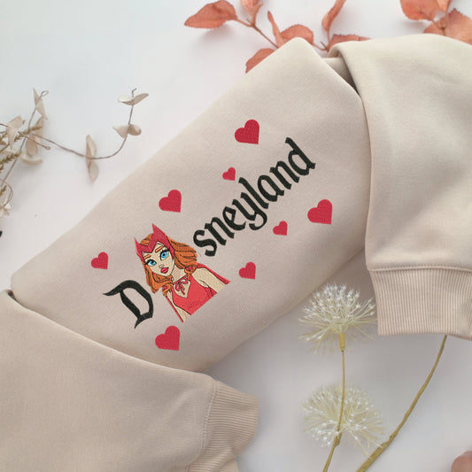 Wanda Disneyland Embroidery, Disneyland Embroidered Sweatshirt, Movie Disney Inspired, Valentine's Day Gifts Idea For Him Her