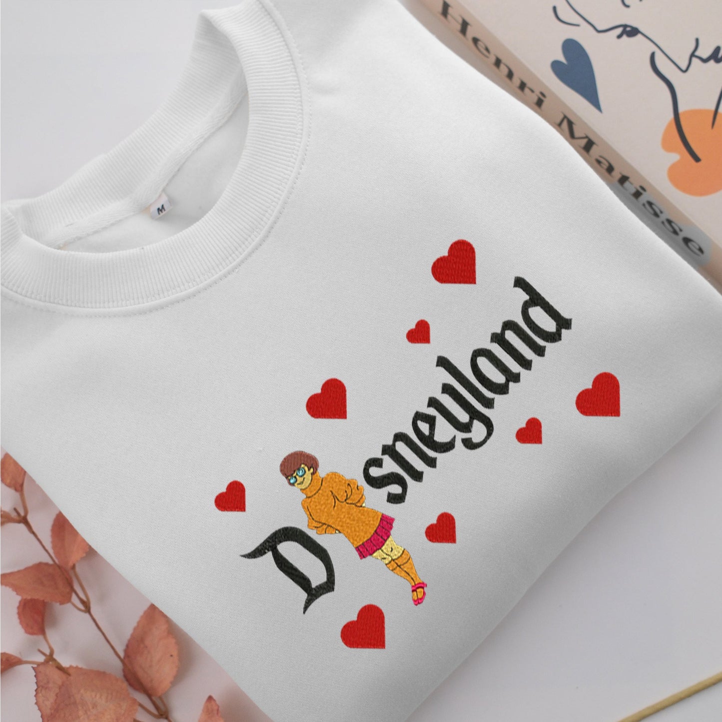 Velma Disneyland Embroidery, Disneyland Embroidered Sweatshirt, Movie Disney Inspired, Valentine's Day Gifts Idea For Him Her