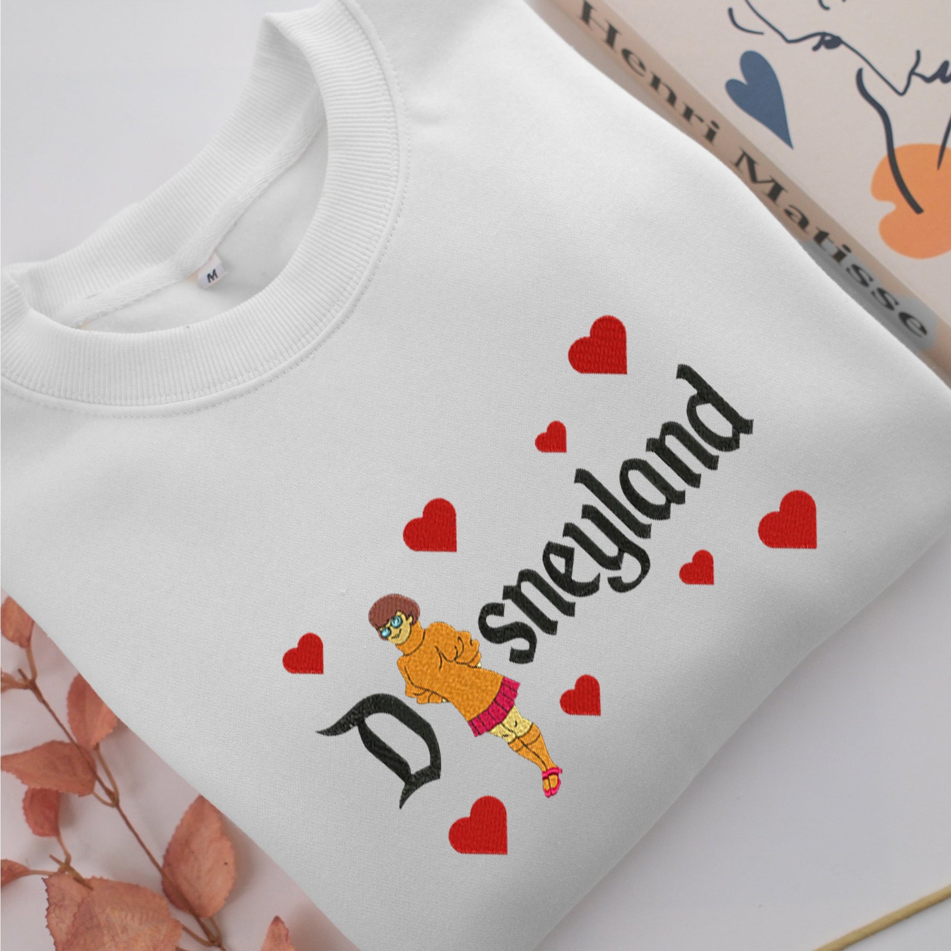 Velma Disneyland Embroidery, Disneyland Embroidered Sweatshirt, Movie Disney Inspired, Valentine's Day Gifts Idea For Him Her