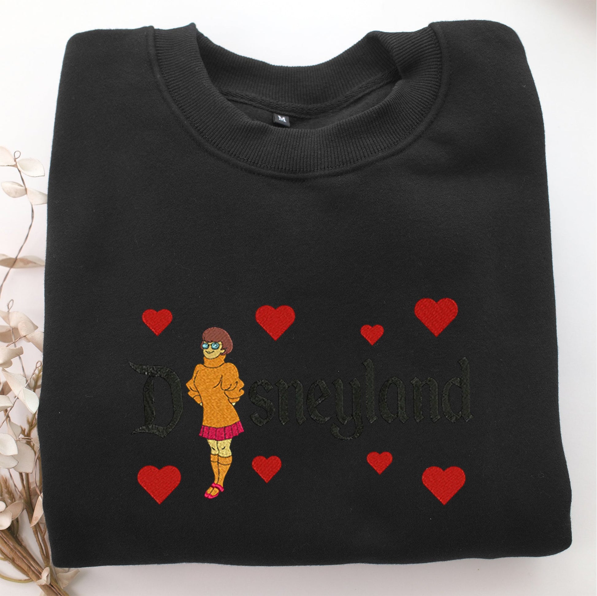Velma Disneyland Embroidery, Disneyland Embroidered Sweatshirt, Movie Disney Inspired, Valentine's Day Gifts Idea For Him Her