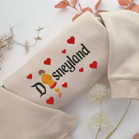 Velma Disneyland Embroidery, Disneyland Embroidered Sweatshirt, Movie Disney Inspired, Valentine's Day Gifts Idea For Him Her