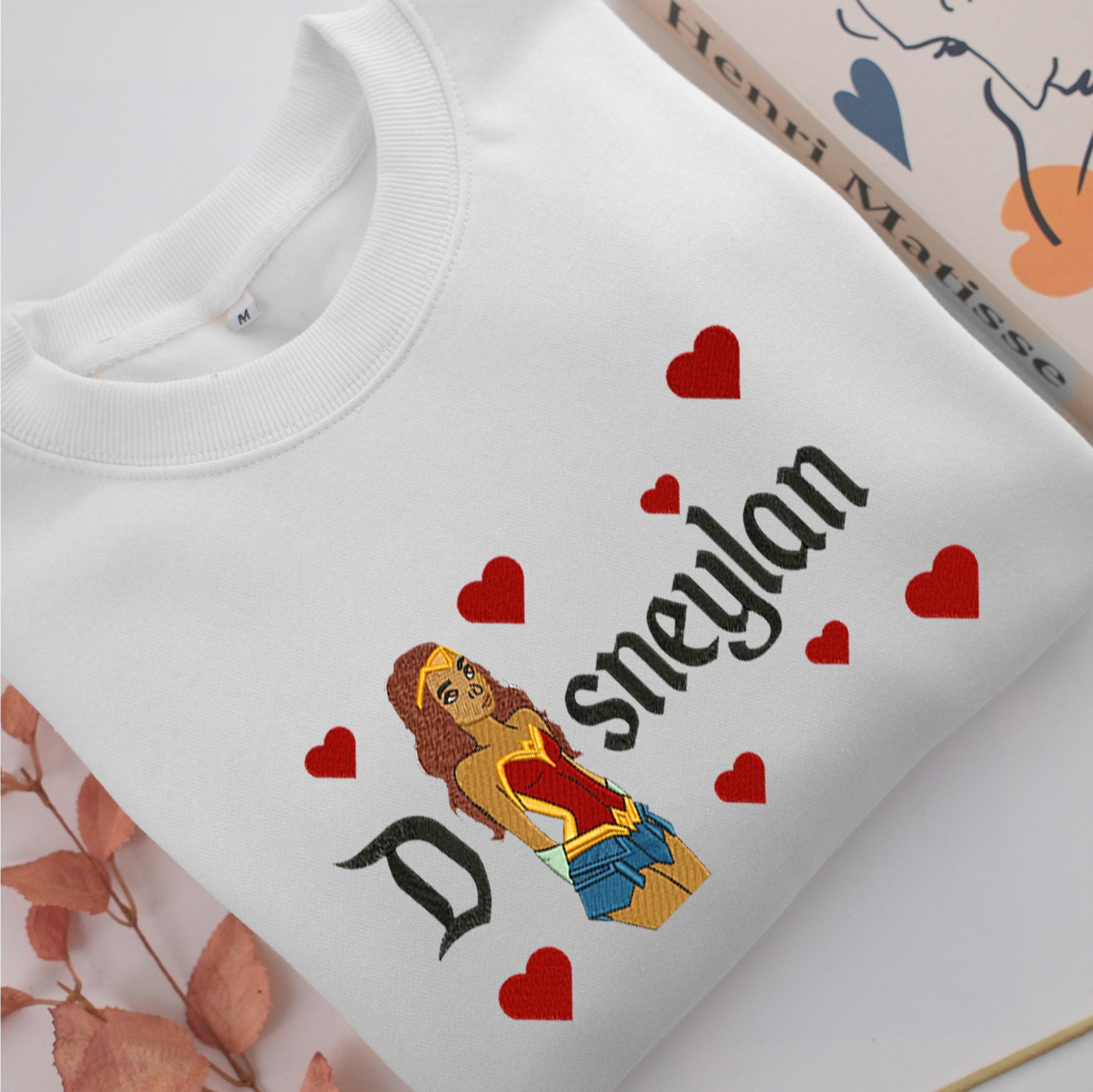 Wonder Woman Cartoon Disneyland Embroidery, Disneyland Embroidered Sweatshirt, Movie Disney Inspired, Valentine's Day Gifts Idea For Him Her