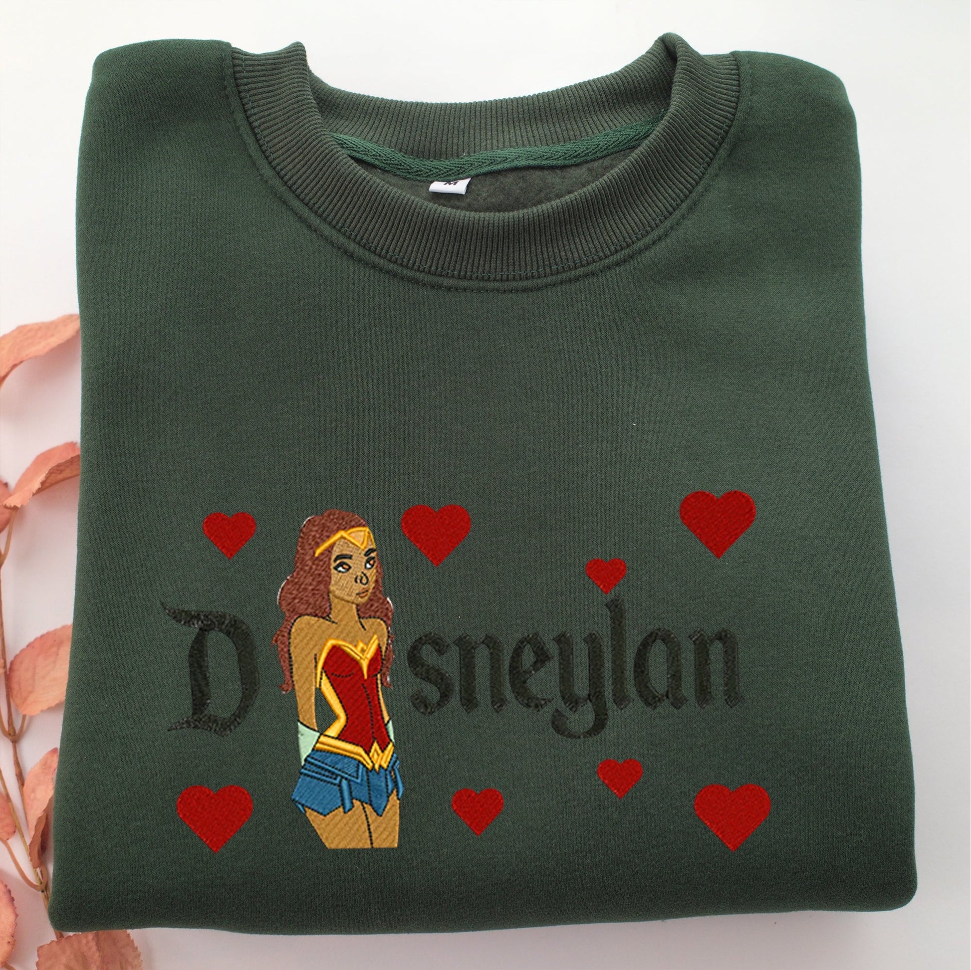 Wonder Woman Cartoon Disneyland Embroidery, Disneyland Embroidered Sweatshirt, Movie Disney Inspired, Valentine's Day Gifts Idea For Him Her