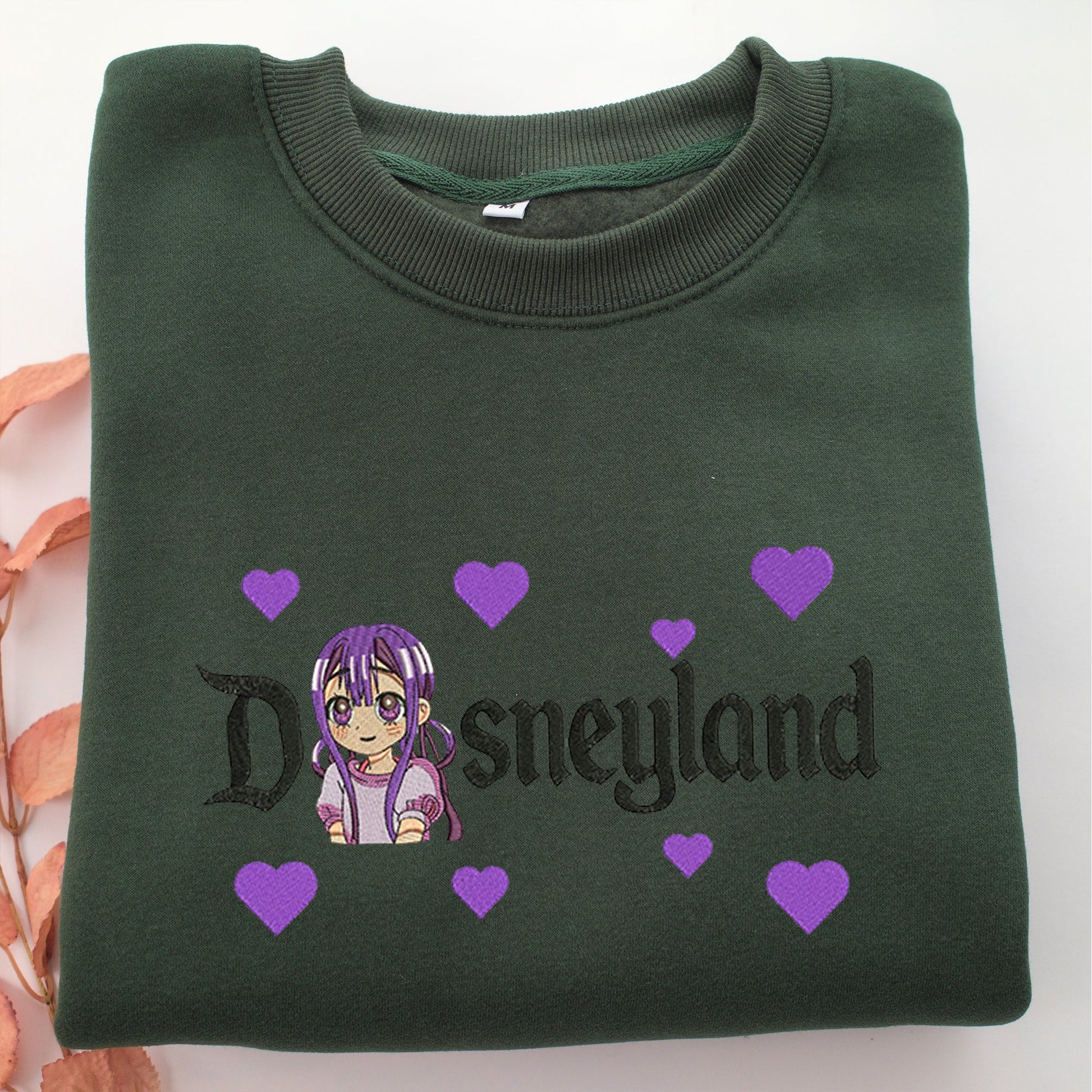 Yashiro Nene Disneyland Embroidery, Disneyland Embroidered Sweatshirt, Movie Disney Inspired, Valentine's Day Gifts Idea For Him Her