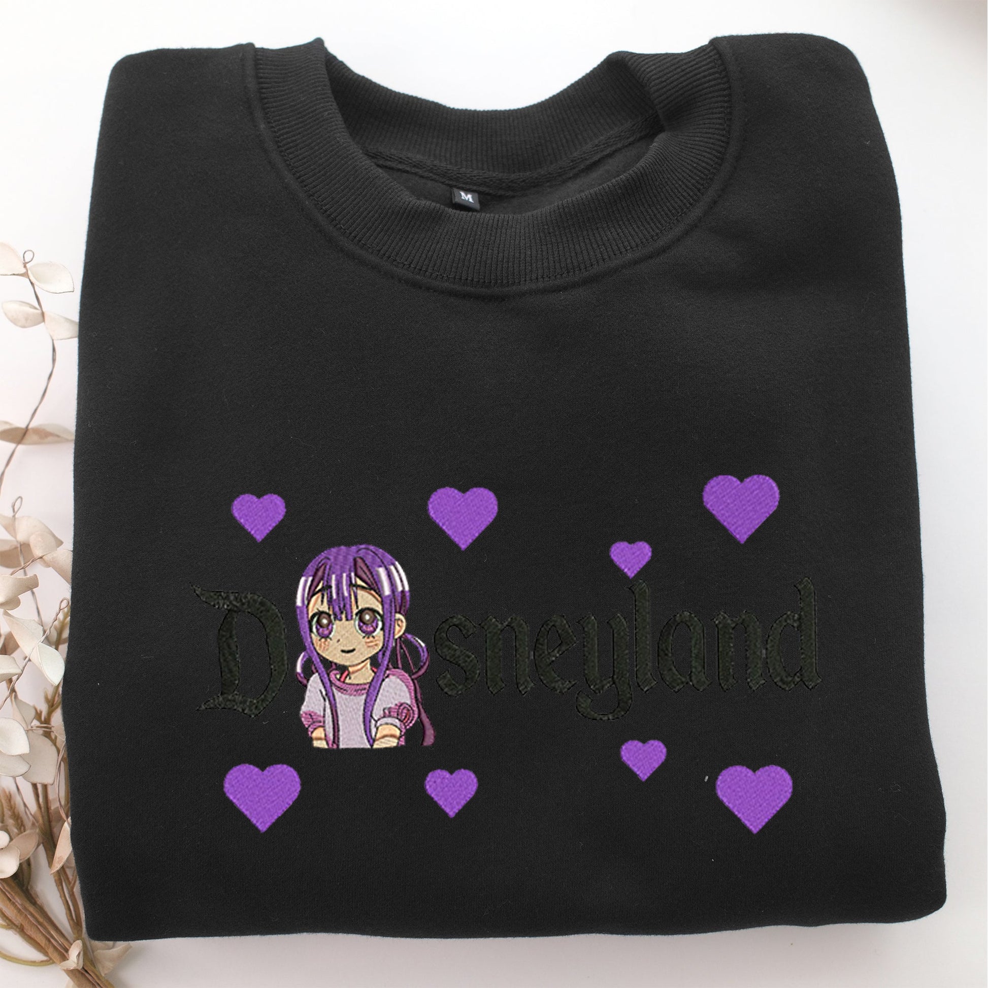 Yashiro Nene Disneyland Embroidery, Disneyland Embroidered Sweatshirt, Movie Disney Inspired, Valentine's Day Gifts Idea For Him Her
