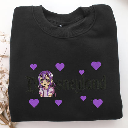 Yashiro Nene Disneyland Embroidery, Disneyland Embroidered Sweatshirt, Movie Disney Inspired, Valentine's Day Gifts Idea For Him Her