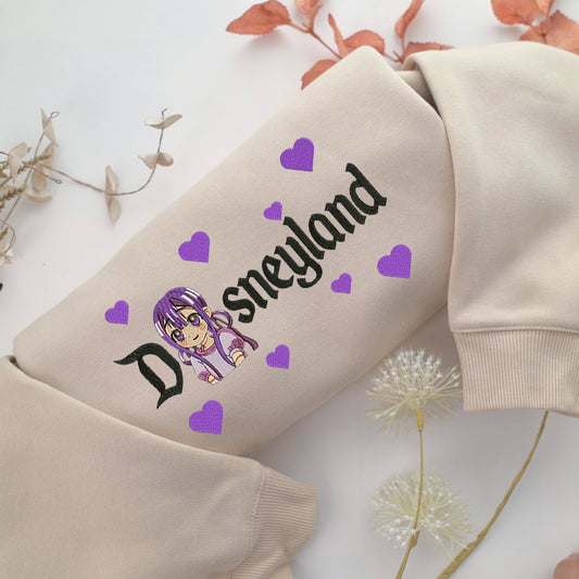 Yashiro Nene Disneyland Embroidery, Disneyland Embroidered Sweatshirt, Movie Disney Inspired, Valentine's Day Gifts Idea For Him Her