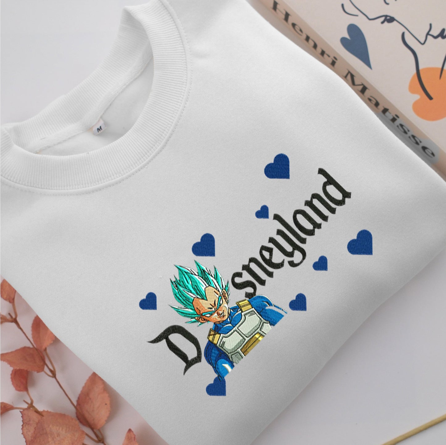 Vegeta Disneyland Embroidery, Disneyland Embroidered Sweatshirt, Movie Disney Inspired, Valentine's Day Gifts Idea For Him Her