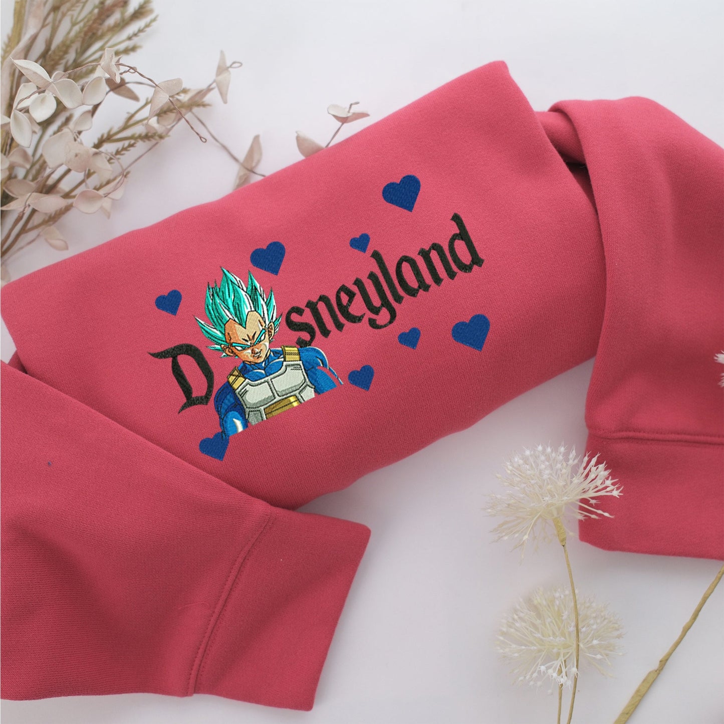 Vegeta Disneyland Embroidery, Disneyland Embroidered Sweatshirt, Movie Disney Inspired, Valentine's Day Gifts Idea For Him Her