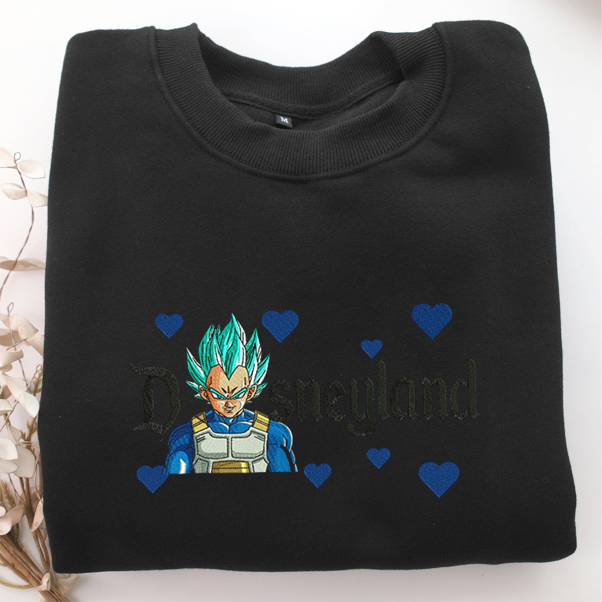 Vegeta Disneyland Embroidery, Disneyland Embroidered Sweatshirt, Movie Disney Inspired, Valentine's Day Gifts Idea For Him Her