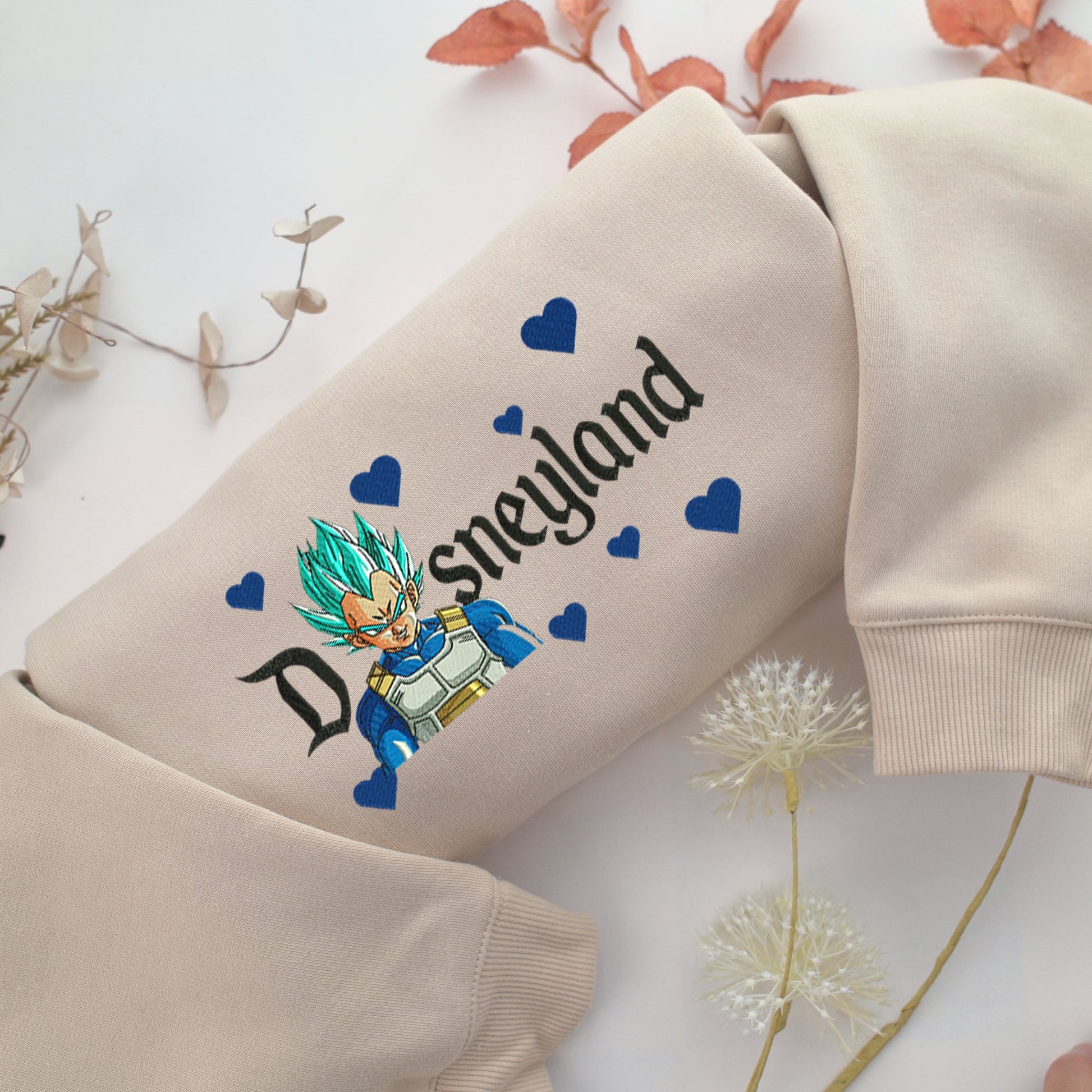 Vegeta Disneyland Embroidery, Disneyland Embroidered Sweatshirt, Movie Disney Inspired, Valentine's Day Gifts Idea For Him Her