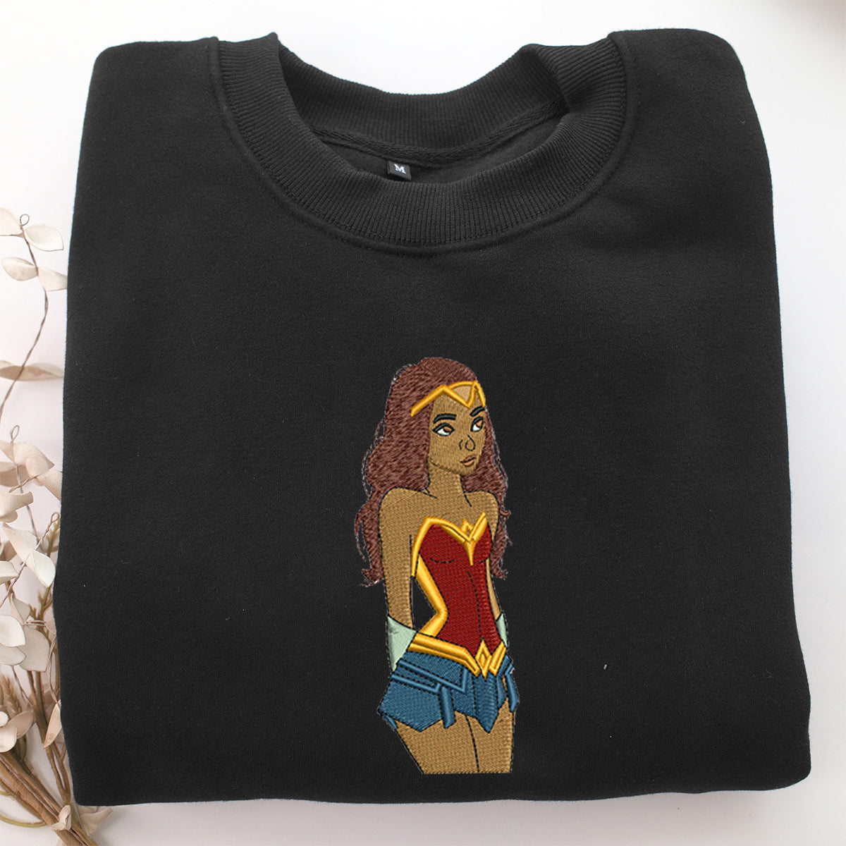 Wonder Woman Cartoon Embroidery, Disneyland Embroidered Sweatshirt, Movie Disney Inspired, Valentine's Day Gifts Idea For Him Her
