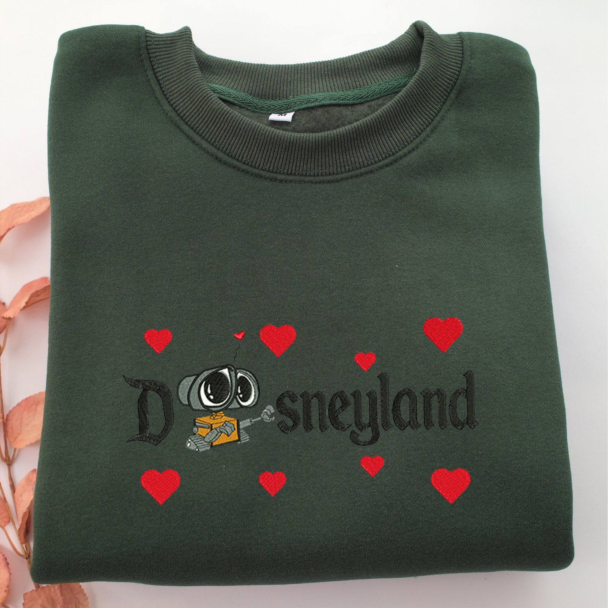 Wall E Disneyland Embroidery, Disneyland Embroidered Sweatshirt, Movie Disney Inspired, Valentine's Day Gifts Idea For Him Her