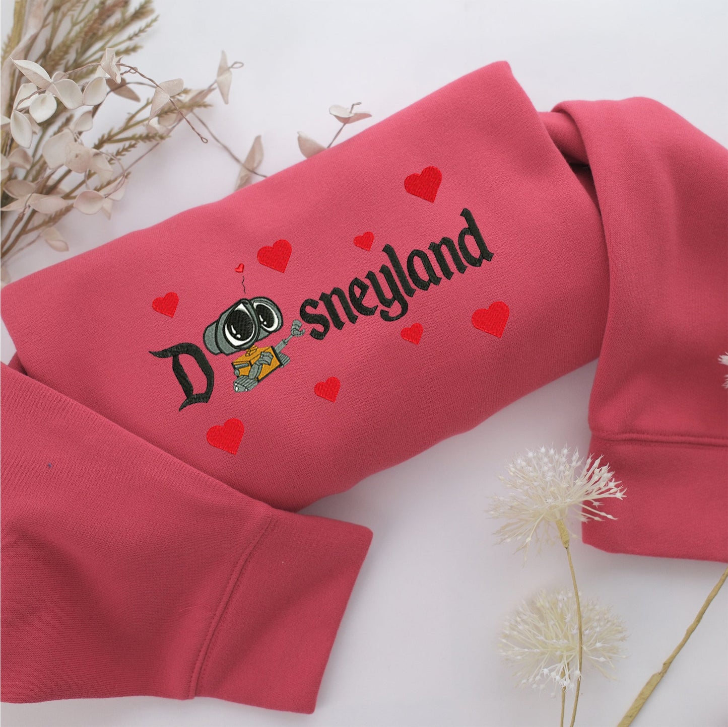 Wall E Disneyland Embroidery, Disneyland Embroidered Sweatshirt, Movie Disney Inspired, Valentine's Day Gifts Idea For Him Her
