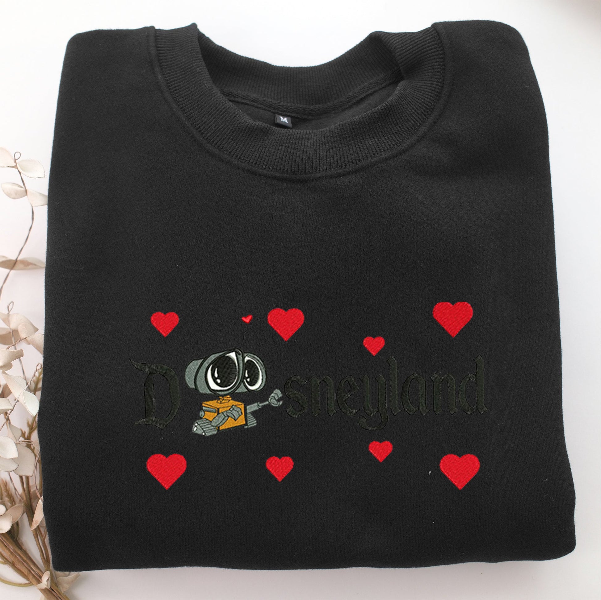 Wall E Disneyland Embroidery, Disneyland Embroidered Sweatshirt, Movie Disney Inspired, Valentine's Day Gifts Idea For Him Her