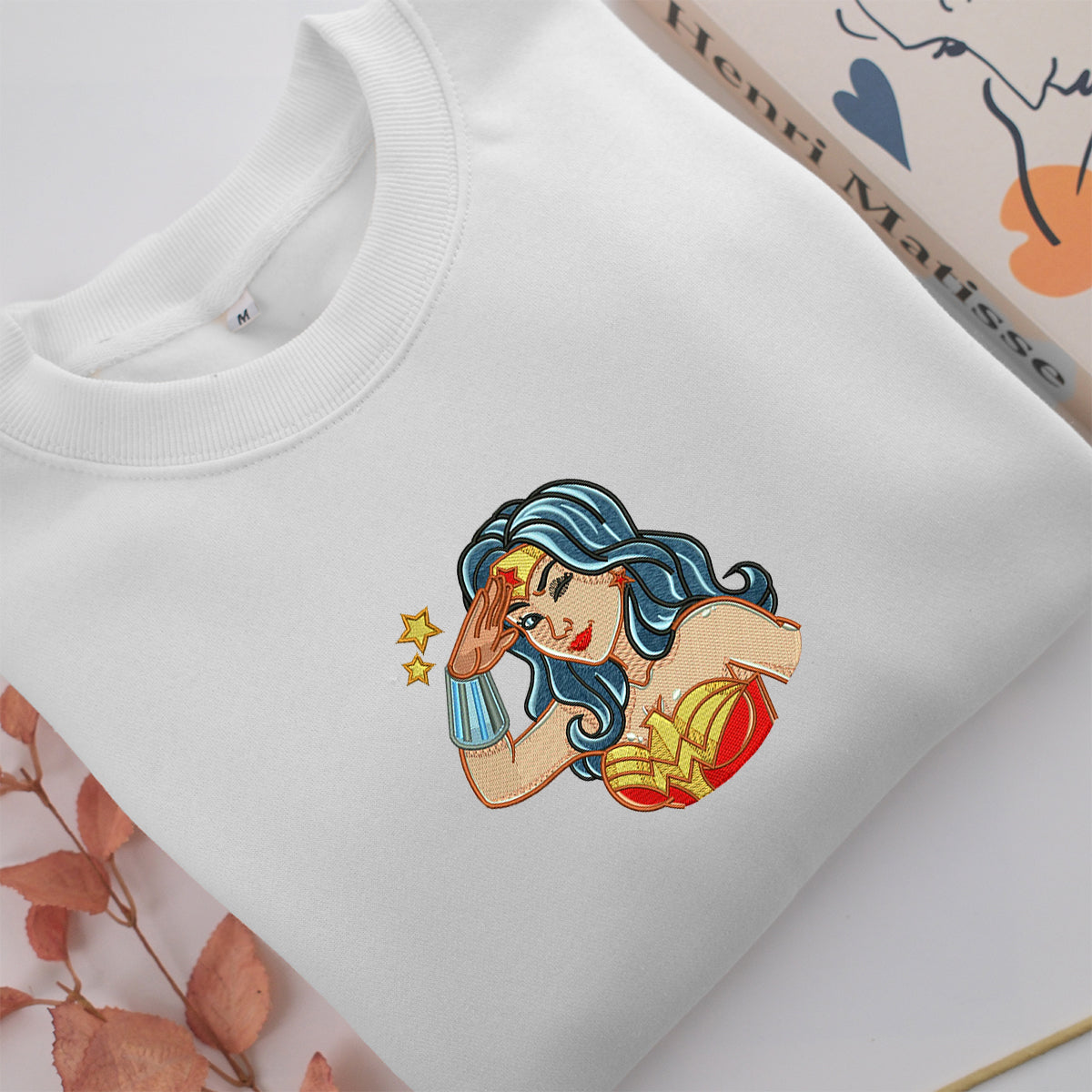 Wonder Woman Embroidery, Disneyland Embroidered Sweatshirt, Movie Disney Inspired, Valentine's Day Gifts Idea For Him Her