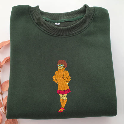 Velma Embroidery, Disneyland Embroidered Sweatshirt, Movie Disney Inspired, Valentine's Day Gifts Idea For Him Her