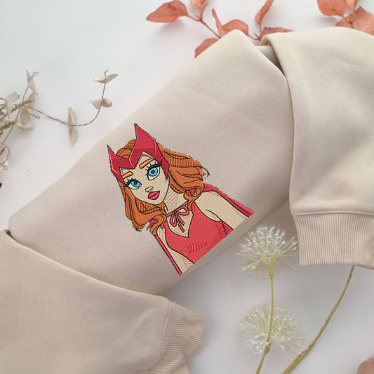 Wanda Embroidery, Disneyland Embroidered Sweatshirt, Movie Disney Inspired, Valentine's Day Gifts Idea For Him Her