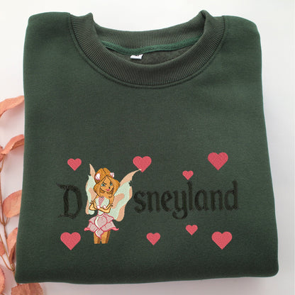 Winx Flora Disneyland Embroidery, Disneyland Embroidered Sweatshirt, Movie Disney Inspired, Valentine's Day Gifts Idea For Him Her