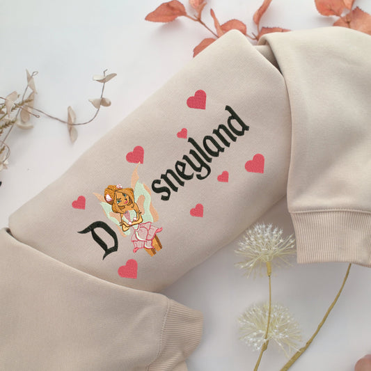 Winx Flora Disneyland Embroidery, Disneyland Embroidered Sweatshirt, Movie Disney Inspired, Valentine's Day Gifts Idea For Him Her