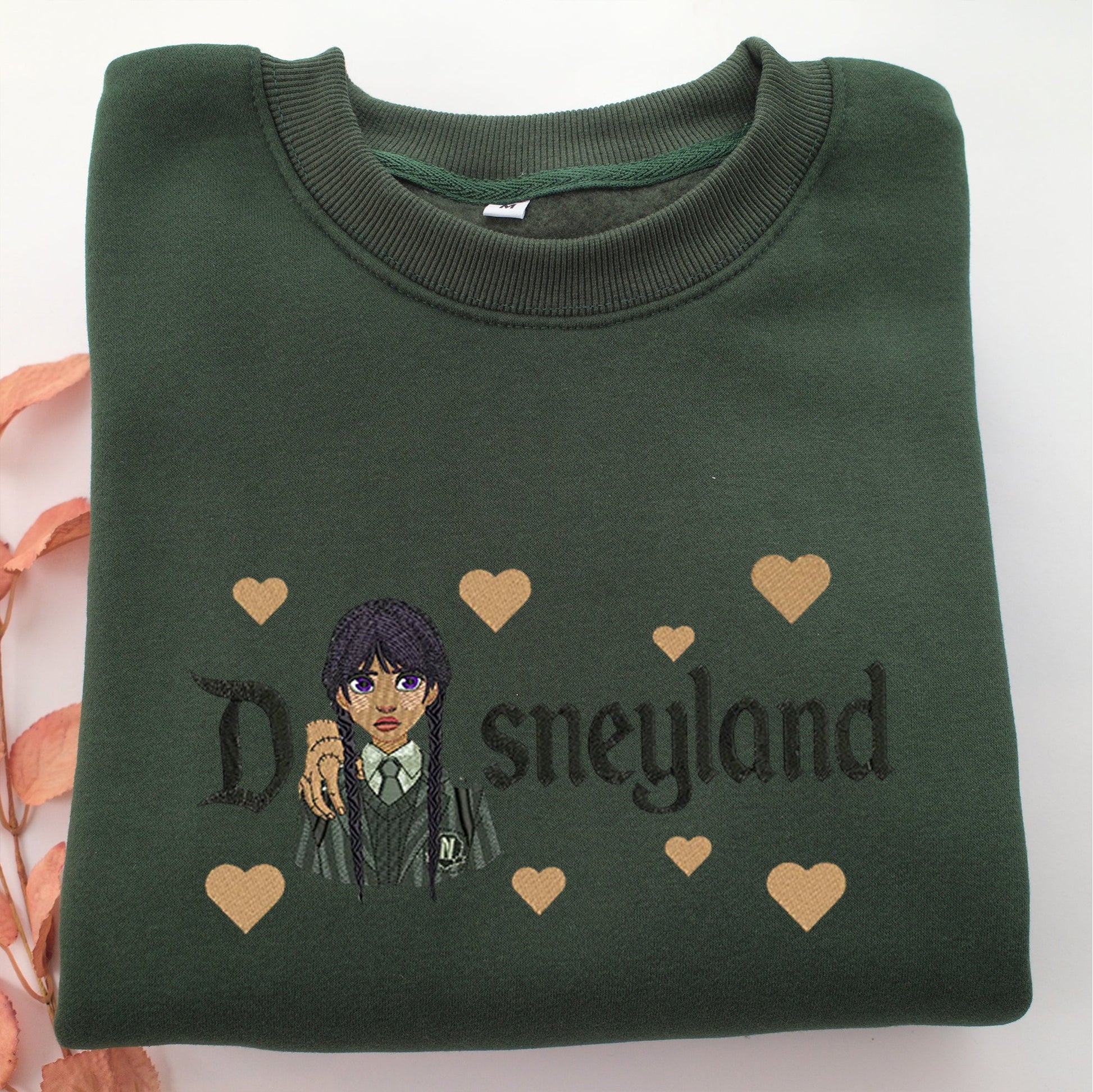 Wednesday Disneyland Embroidery, Disneyland Embroidered Sweatshirt, Movie Disney Inspired, Valentine's Day Gifts Idea For Him Her