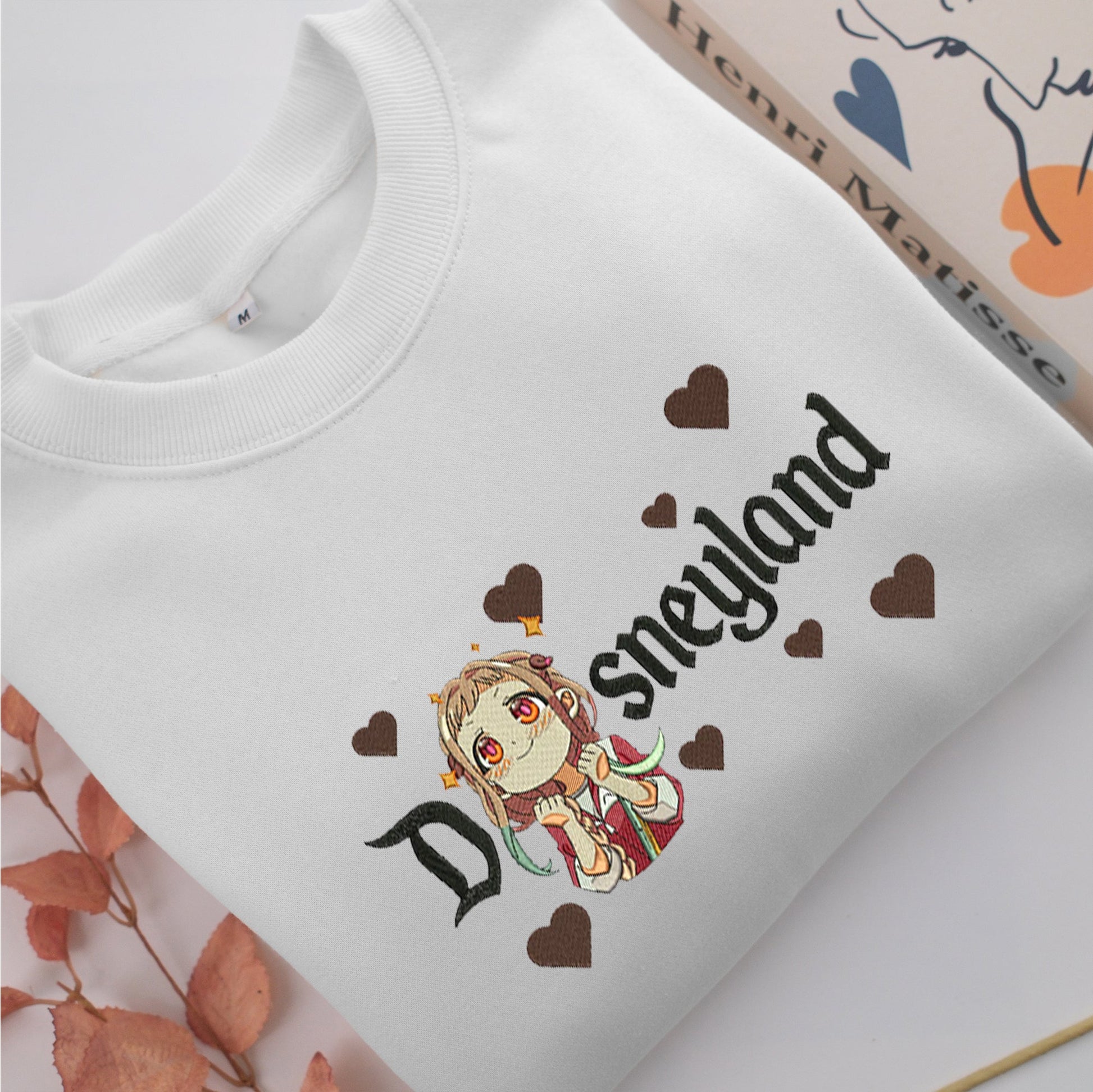 Yashiro Nene v2 Disneyland Embroidery, Disneyland Embroidered Sweatshirt, Movie Disney Inspired, Valentine's Day Gifts Idea For Him Her