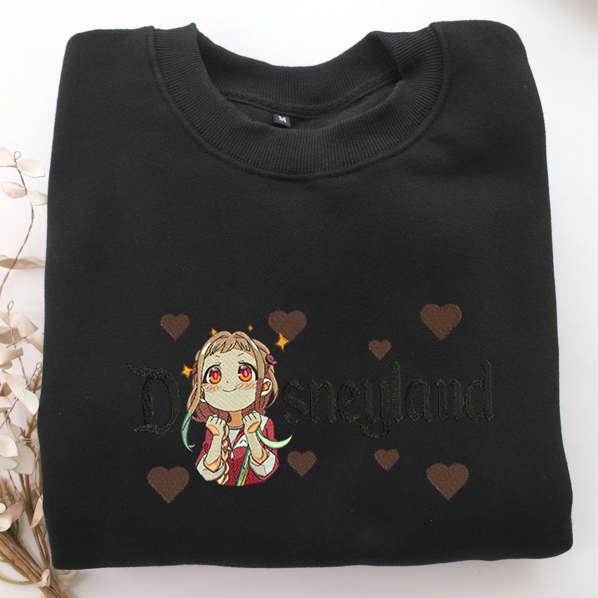 Yashiro Nene v2 Disneyland Embroidery, Disneyland Embroidered Sweatshirt, Movie Disney Inspired, Valentine's Day Gifts Idea For Him Her