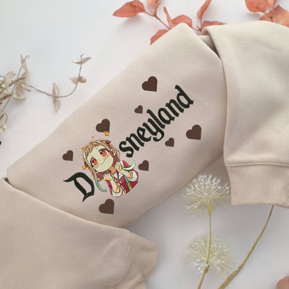 Yashiro Nene v2 Disneyland Embroidery, Disneyland Embroidered Sweatshirt, Movie Disney Inspired, Valentine's Day Gifts Idea For Him Her