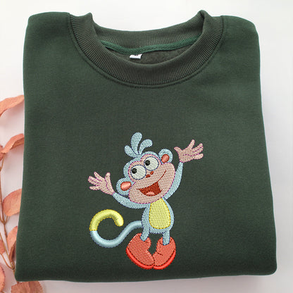 Boots v1 Embroidery, Disneyland Embroidered Sweatshirt, Movie Disney Inspired, Valentine's Day Gifts Idea For Him Her