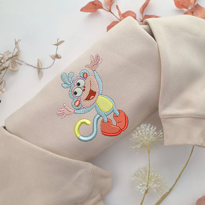 Boots v1 Embroidery, Disneyland Embroidered Sweatshirt, Movie Disney Inspired, Valentine's Day Gifts Idea For Him Her