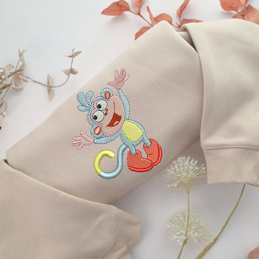 Boots v1 Embroidery, Disneyland Embroidered Sweatshirt, Movie Disney Inspired, Valentine's Day Gifts Idea For Him Her