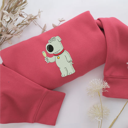 Brian Embroidery, Disneyland Embroidered Sweatshirt, Movie Disney Inspired, Valentine's Day Gifts Idea For Him Her