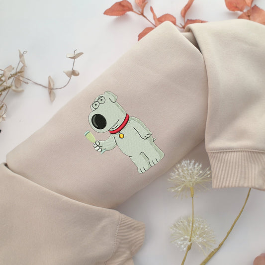 Brian Embroidery, Disneyland Embroidered Sweatshirt, Movie Disney Inspired, Valentine's Day Gifts Idea For Him Her