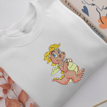 Cassie Dragon Tales Embroidery, Disneyland Embroidered Sweatshirt, Movie Disney Inspired, Valentine's Day Gifts Idea For Him Her