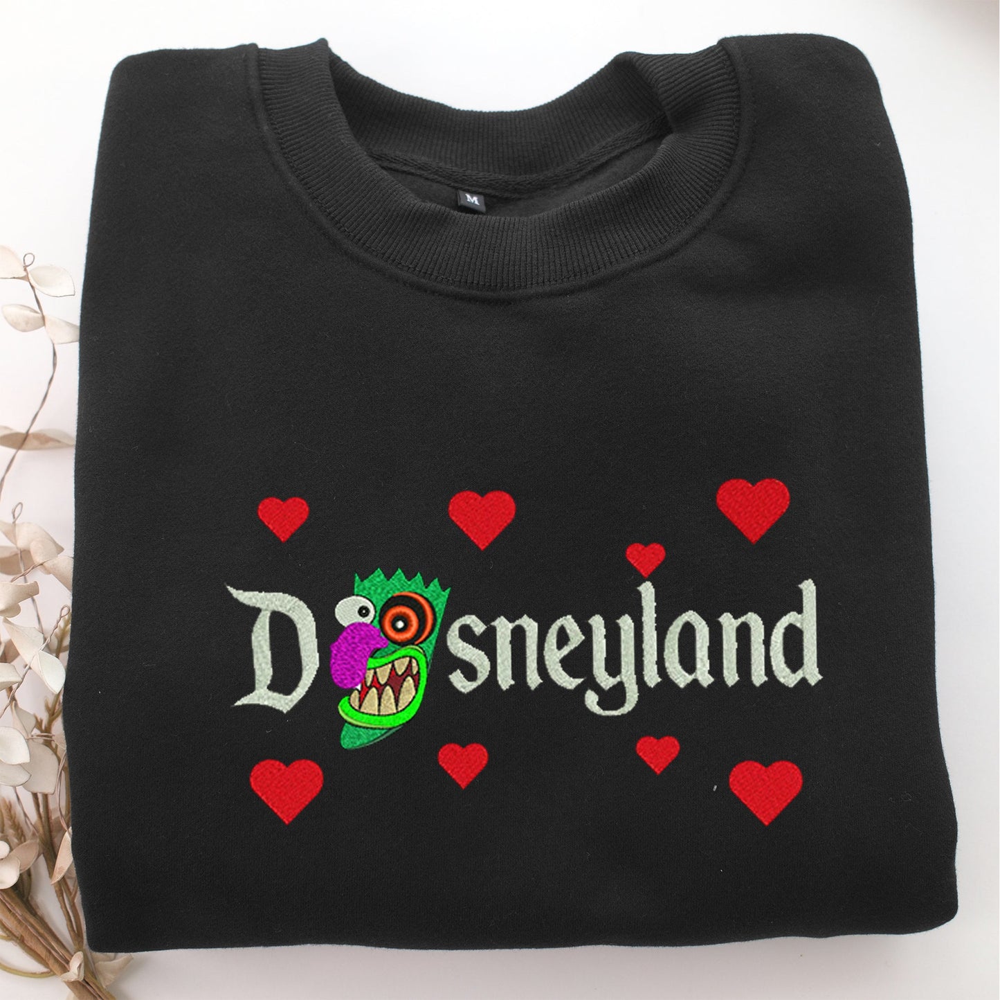Boga Boga Boga Mask Disneyland Embroidery, Disneyland Embroidered Sweatshirt, Movie Disney Inspired, Valentine's Day Gifts Idea For Him Her