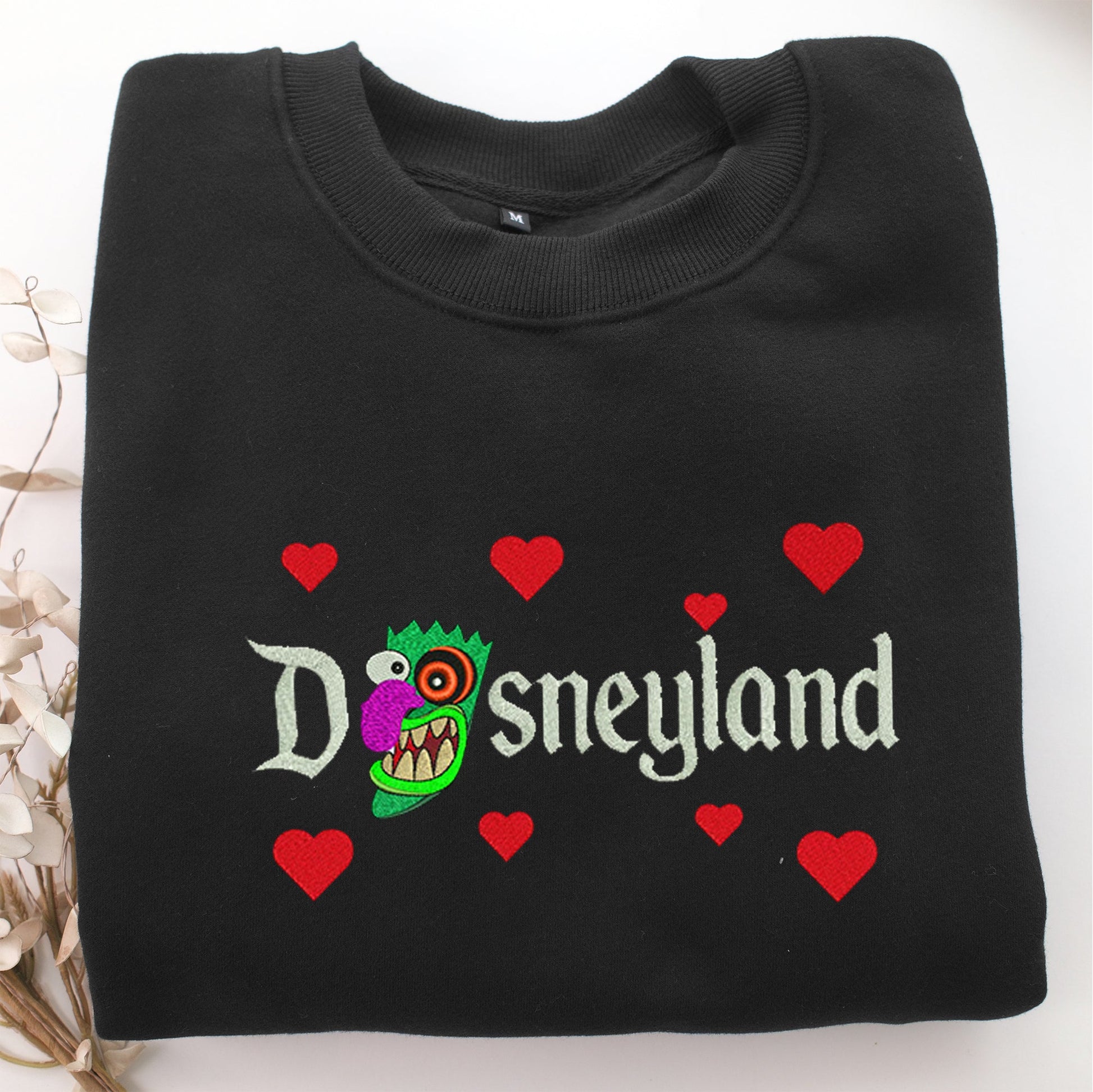 Boga Boga Boga Mask Disneyland Embroidery, Disneyland Embroidered Sweatshirt, Movie Disney Inspired, Valentine's Day Gifts Idea For Him Her