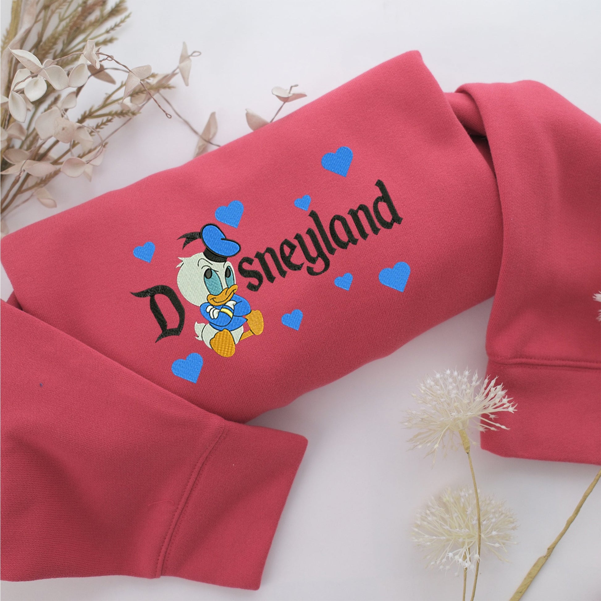 Baby Donald Duck Disneyland Embroidery, Disneyland Embroidered Sweatshirt, Movie Disney Inspired, Valentine's Day Gifts Idea For Him Her