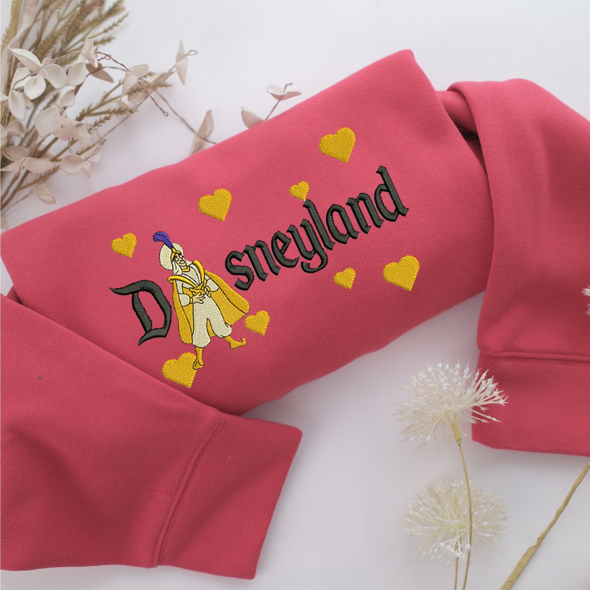 Aladdin v2 Disneyland Embroidery, Disneyland Embroidered Sweatshirt, Movie Disney Inspired, Valentine's Day Gifts Idea For Him Her