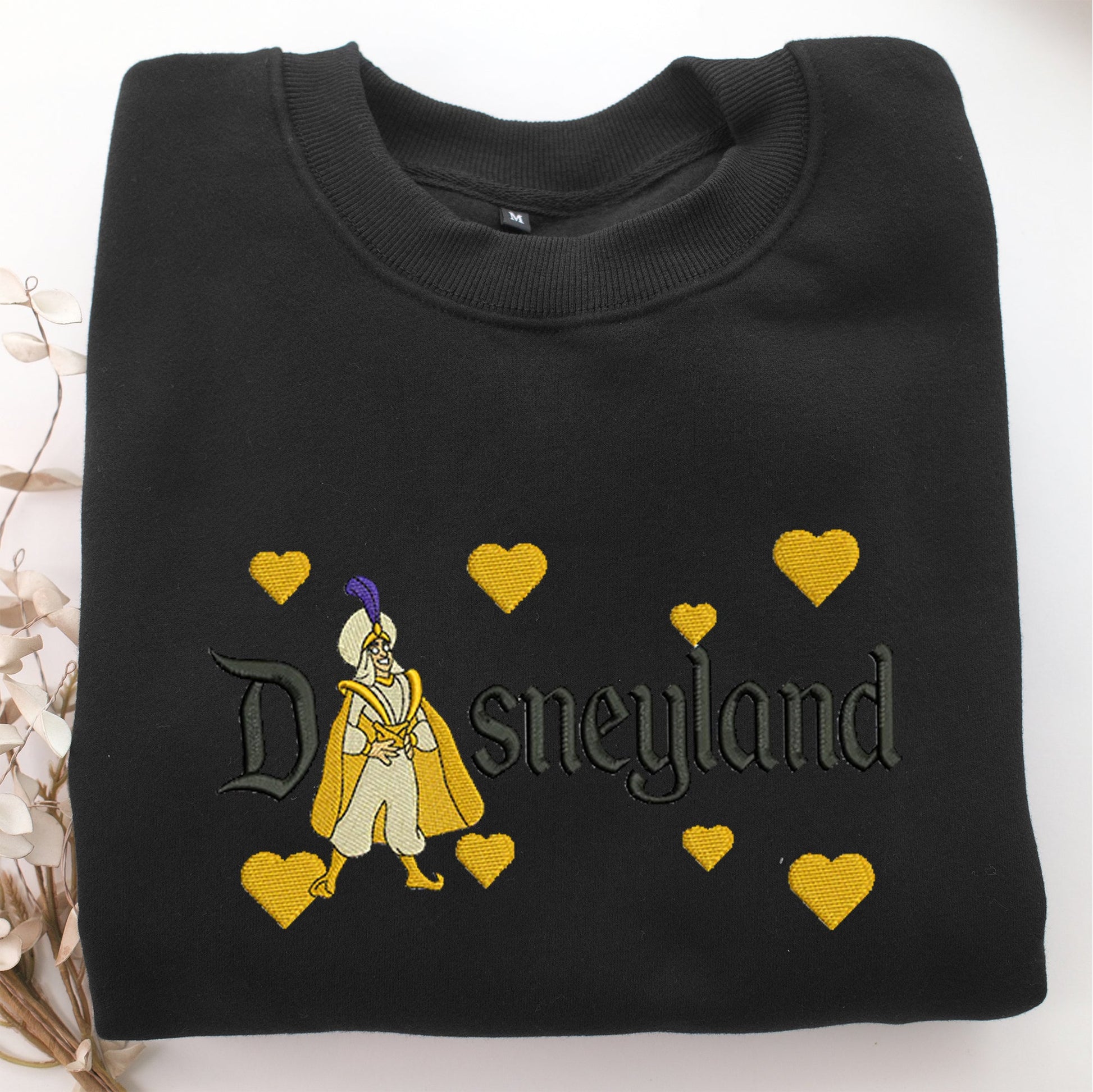 Aladdin v2 Disneyland Embroidery, Disneyland Embroidered Sweatshirt, Movie Disney Inspired, Valentine's Day Gifts Idea For Him Her