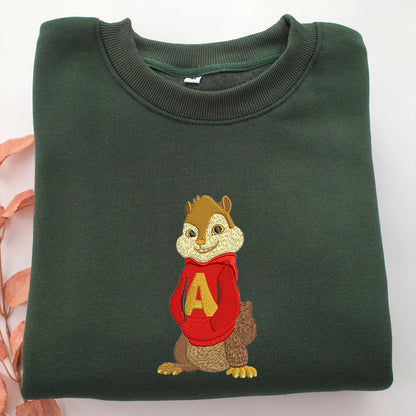 Alvin Seville Embroidery, Disneyland Embroidered Sweatshirt, Movie Disney Inspired, Valentine's Day Gifts Idea For Him Her