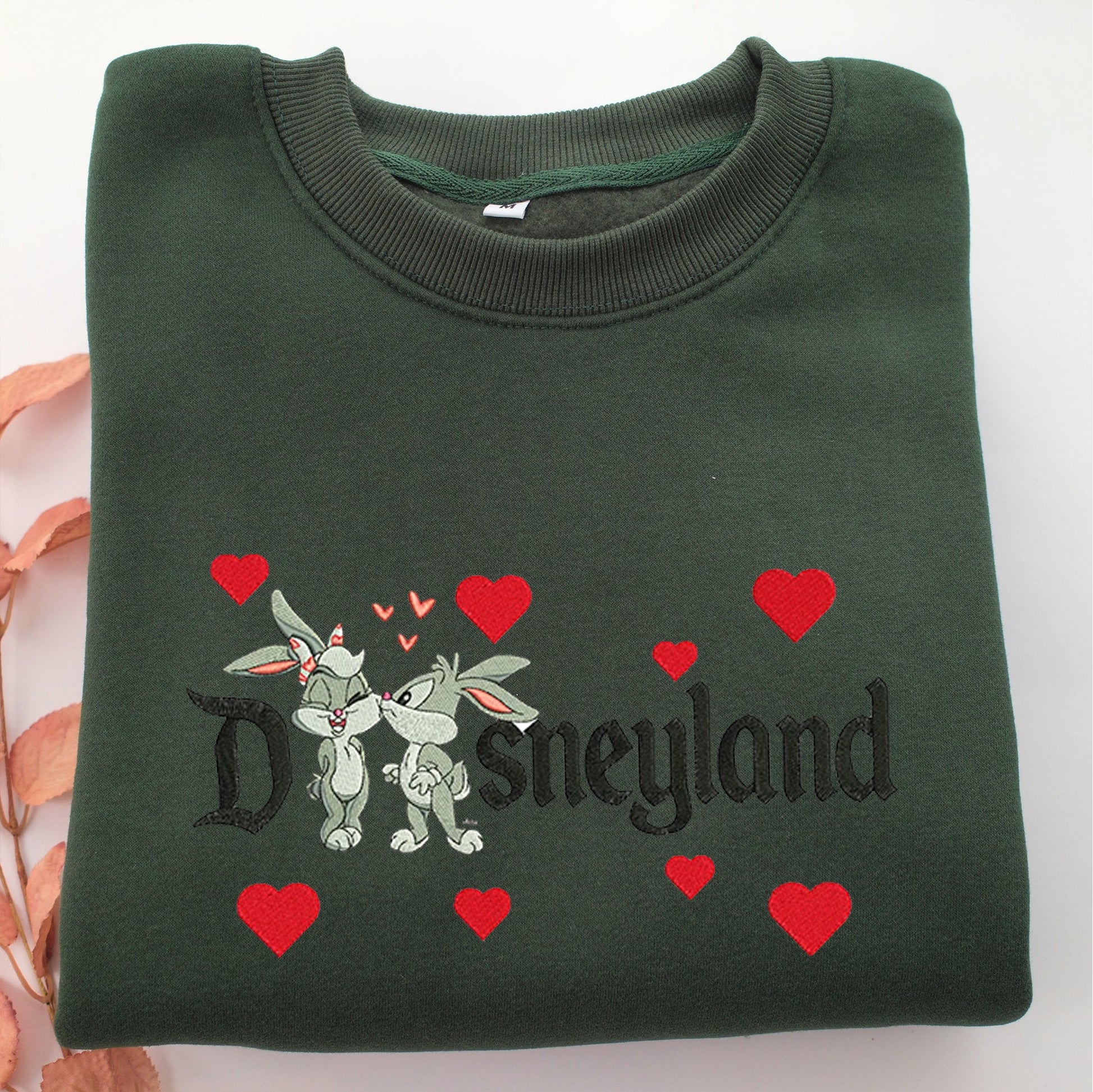 Baby Lola with Baby Bugs Disneyland Embroidery, Disneyland Embroidered Sweatshirt, Movie Disney Inspired, Valentine's Day Gifts Idea For Him Her
