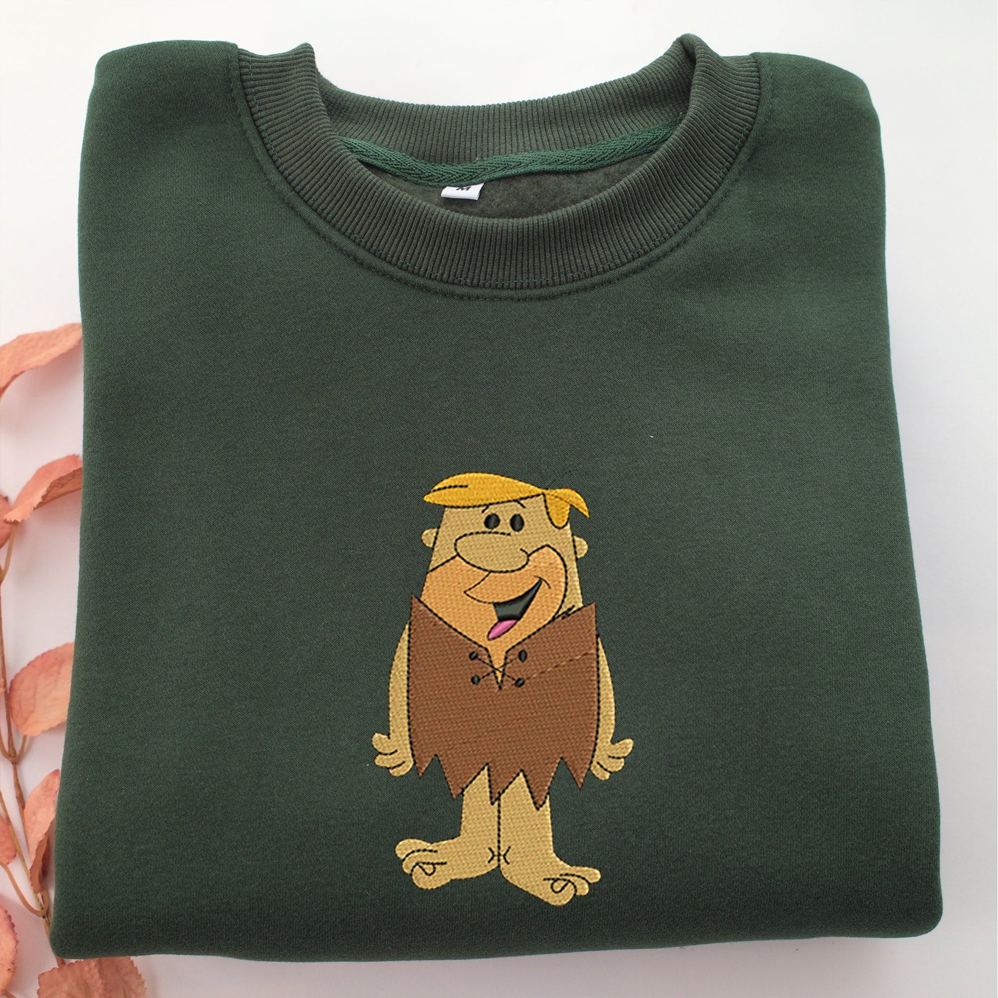 Barney Rubble Embroidery, Disneyland Embroidered Sweatshirt, Movie Disney Inspired, Valentine's Day Gifts Idea For Him Her
