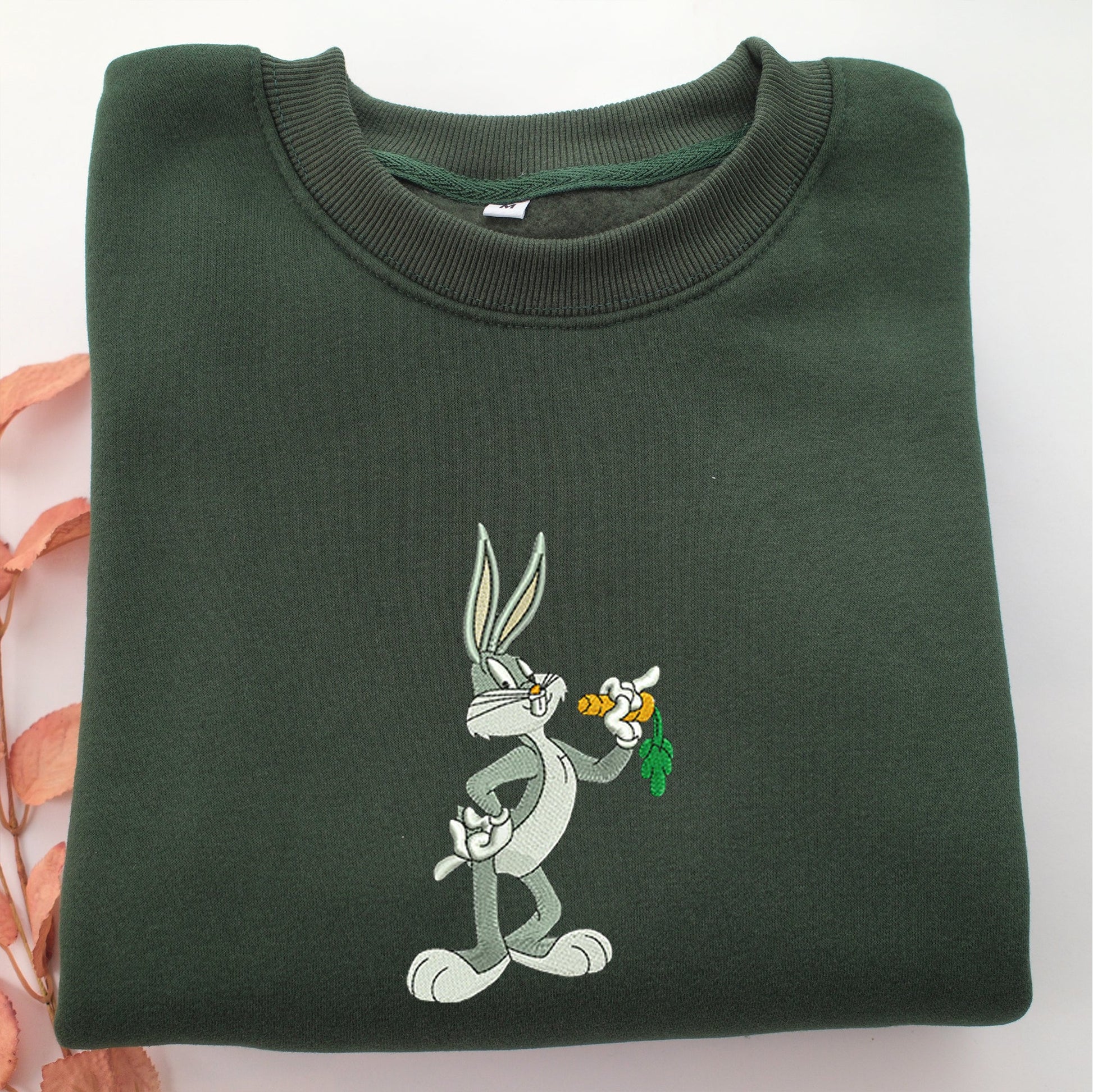 Bugs Bunny Embroidery, Disneyland Embroidered Sweatshirt, Movie Disney Inspired, Valentine's Day Gifts Idea For Him Her