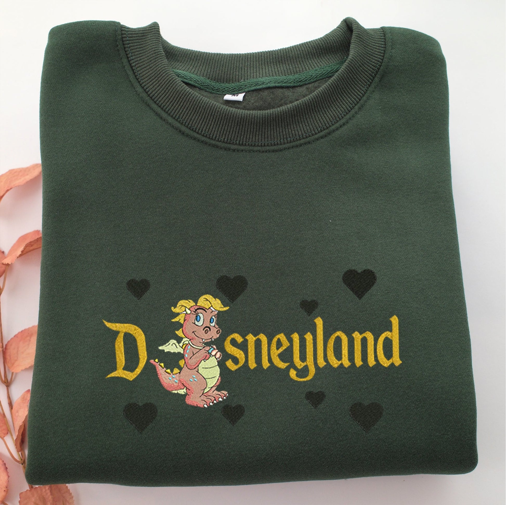 Cassie Dragon Disneyland Tales Embroidery, Disneyland Embroidered Sweatshirt, Movie Disney Inspired, Valentine's Day Gifts Idea For Him Her